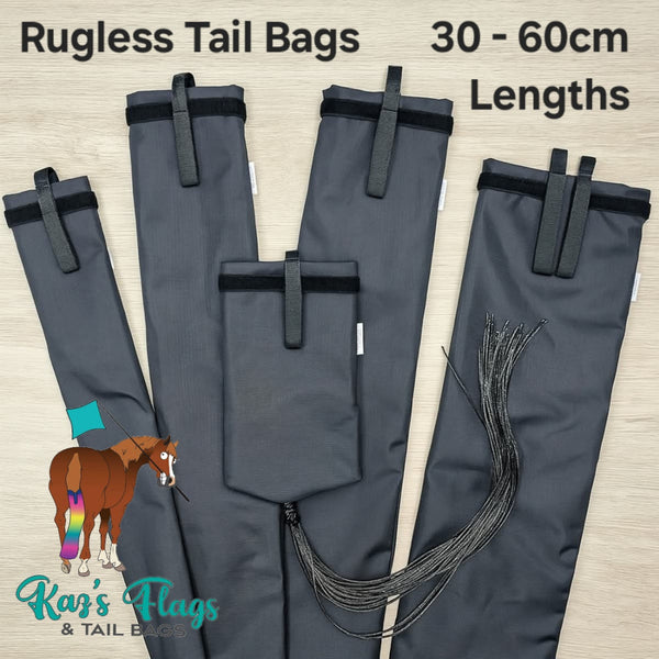 Black Equine Tail Bag Range by Kaz's Flags and Tail Bags