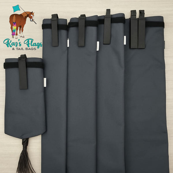 Black Tail Bag Range Custom Made by Kaz's Flags and Tail Bags