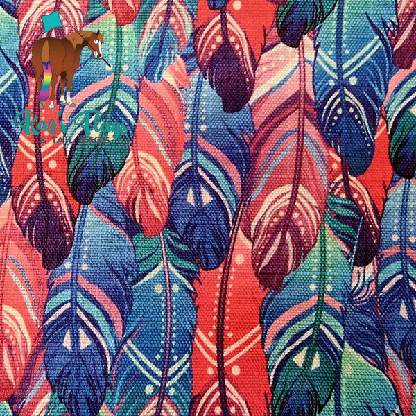 Funky feathers swatch
