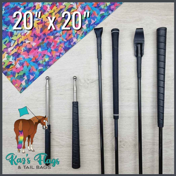 Horsemanship 20-inch Patterned Flag & Pole Combo Range