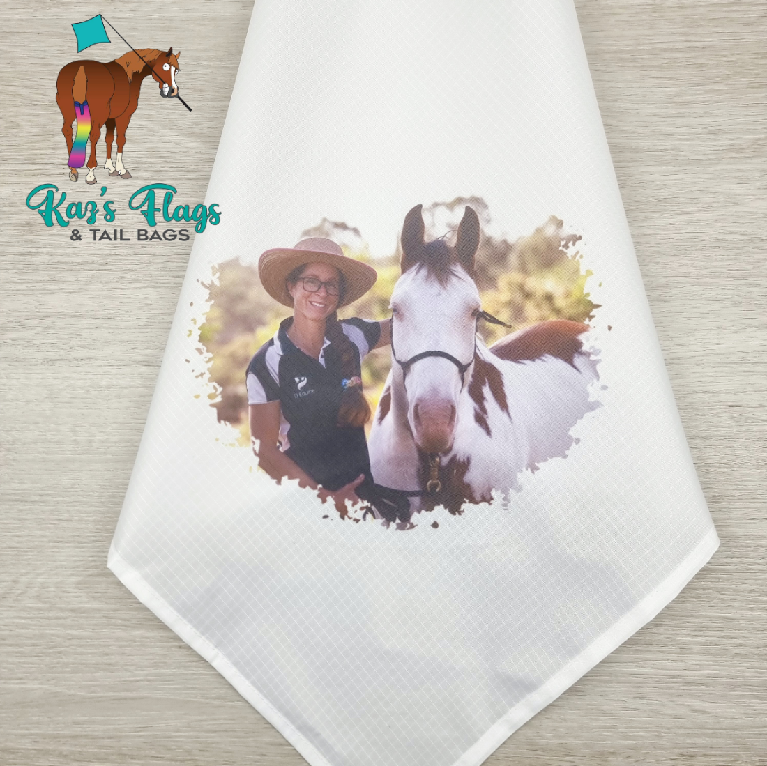Custom Photo Flag with trainer