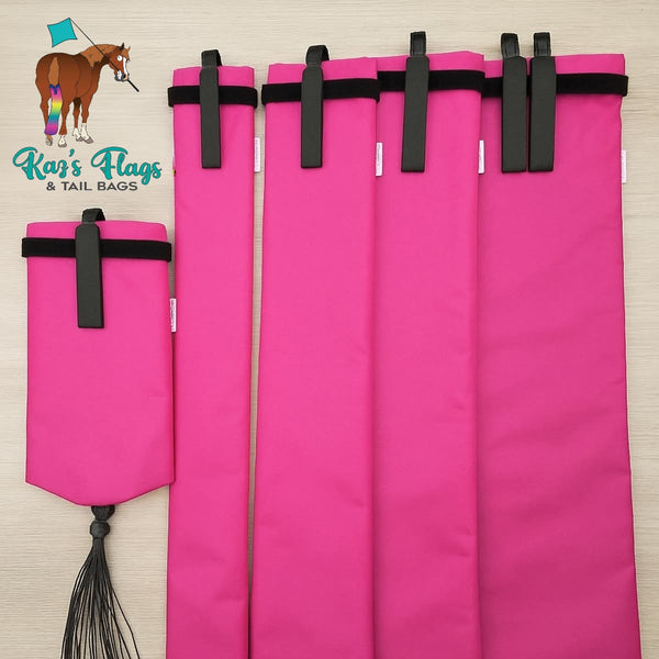 Pink Horse  Tail Bag Range from Kaz's Flags and Tail bags