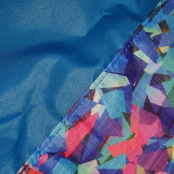 Pro Teal and Crazy Confetti Fusion Flag close up