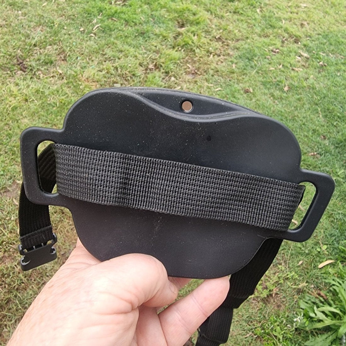 back of treat bag with belt