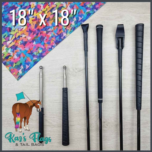 Horsemanship 18-inch Patterned Flag & Pole Combo Range