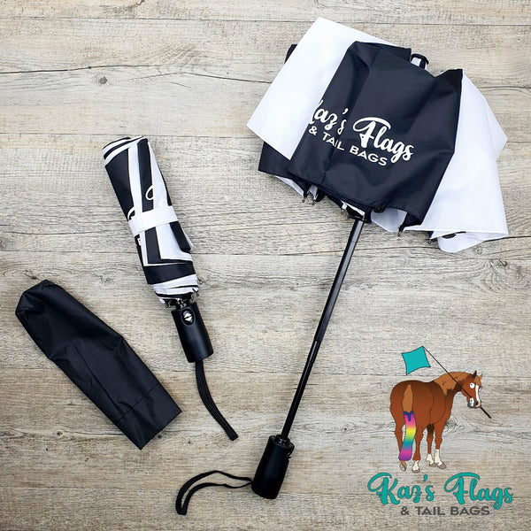 Auto umbrella for training horses