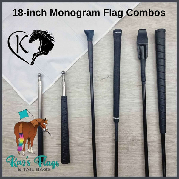 Horsemanship Monogram 18-inch Training Flag & Pole Combo Range