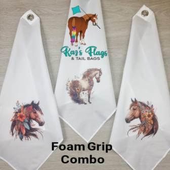 Horsemanship Training BOHO PRINT Flag and FOAM GRIP Combo