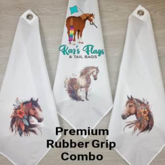 Premium rubber grip horse training flag