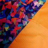 Crazy confetti and orange fusion flag