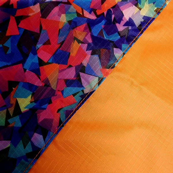 Crazy confetti and orange fusion flag