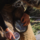 EquiMud packing the hoof as sold by Kaz's Flags and Tail Bags