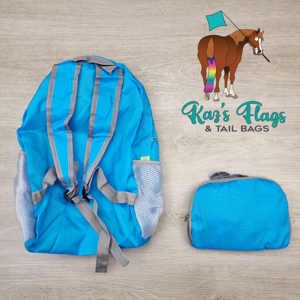 Blue backpack carry bag
