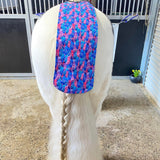 Extra wide tail bag in Funky Feather print