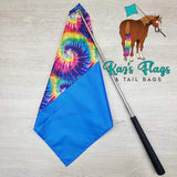 Fusion Flag of Hippy Trippy and Pro Teal and Premium grip combo