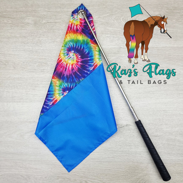Fusion Flag of Hippy Trippy and Pro Teal and Premium grip combo