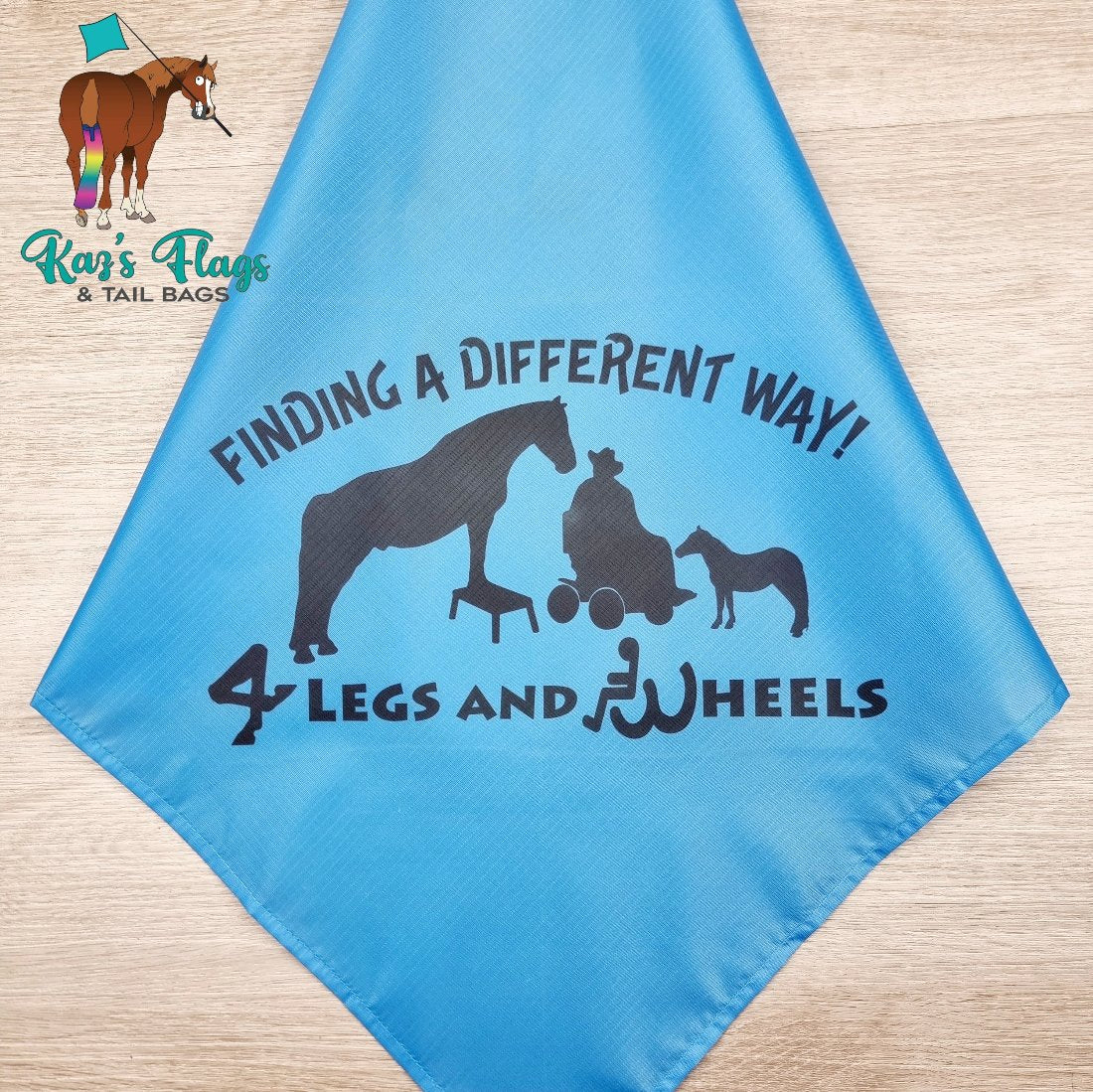 Katy Driver Four Legs and Four Wheels logo flag
