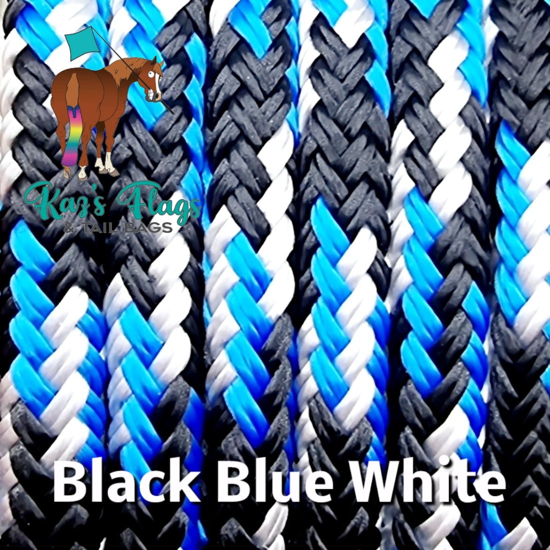 Blue String Training Natural Horsemanship 5' Training String - Kaz's Flags and Tail Bags