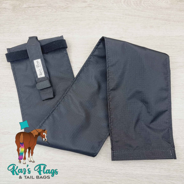 Black Tail bag with bottom opening