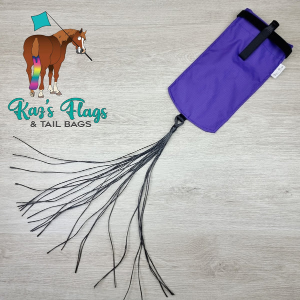 tail bag with fringe for flies