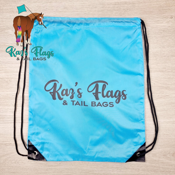 Blue feed bag for horses and ponies