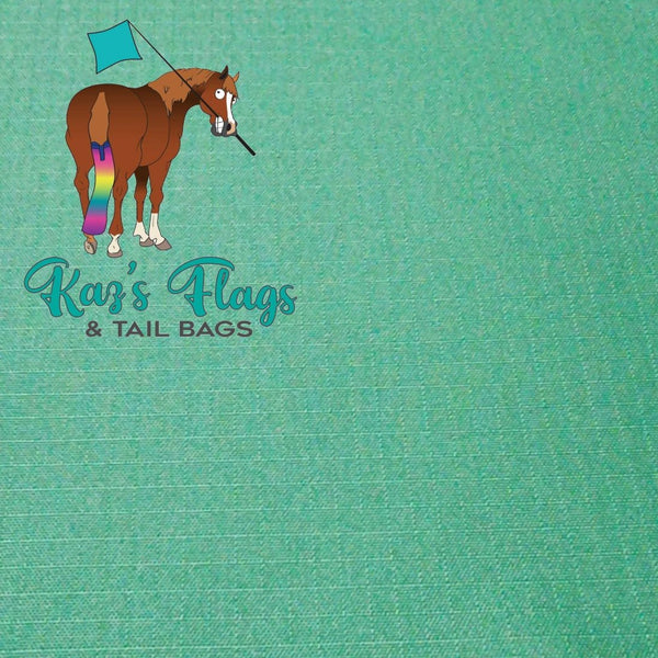 green tail and mane bag material