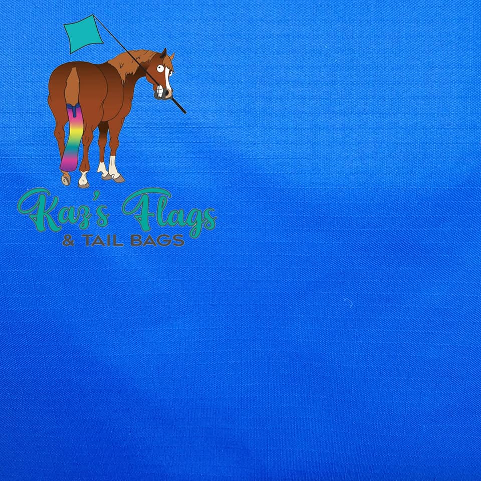 Royal blue equine mane bag material