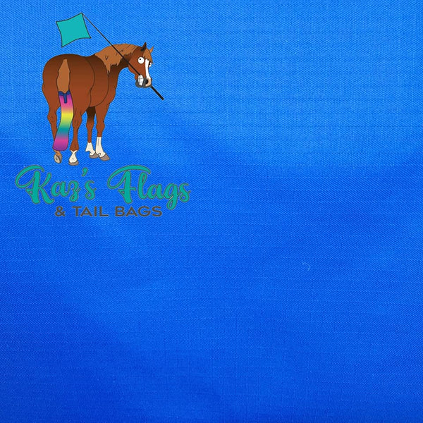 Royal blue equine mane bag material
