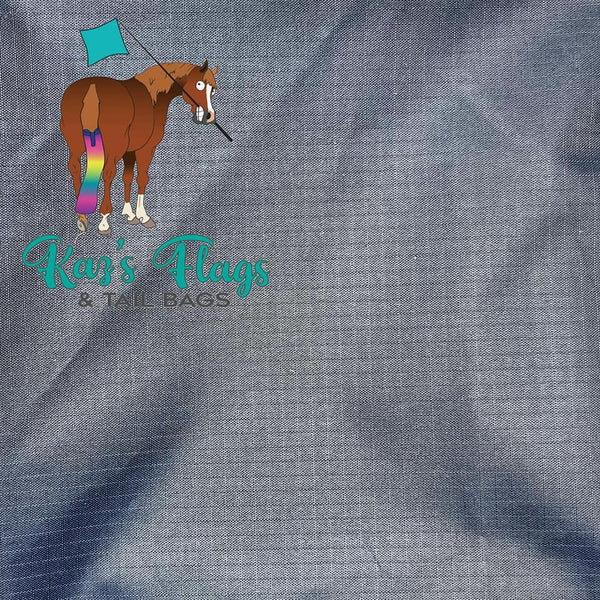 Navy mane bag material 