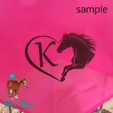 Close up of a Sample Monogram initial 'K