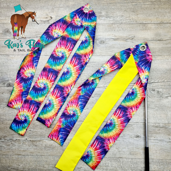 Horse training flags Tie Dye