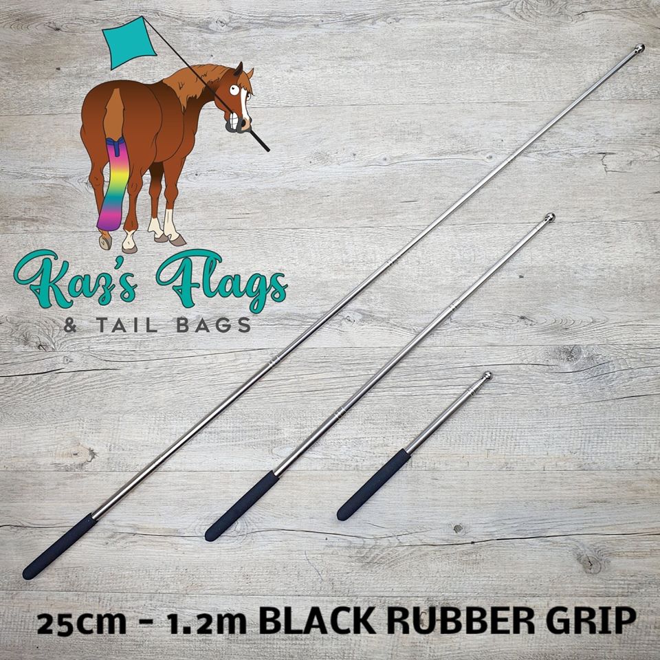 Black Rubber Grip 1.2 metre telescopic pole