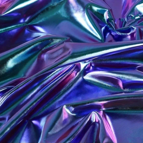 Purple Holographic Lycra Spandex tail Bag material