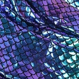 Purple Large Scales Holographic Tail Bag Material