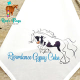  logo flag and stick combo of Riverdance Gypsy cobs