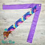 Purple and Hippy Trippy coloured strippy flag
