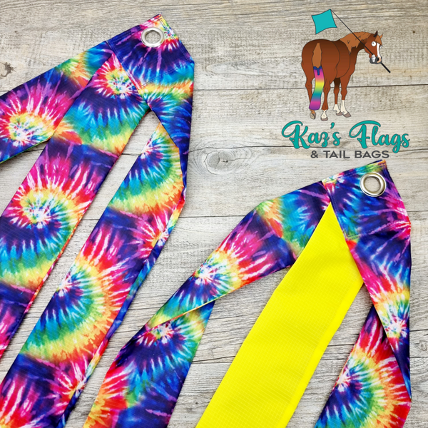 Flags for horse training Tie Dye