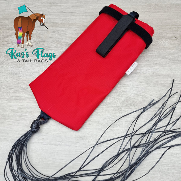 Workhorse Tail Bag in red by Kaz's Flags and Tail Bags
