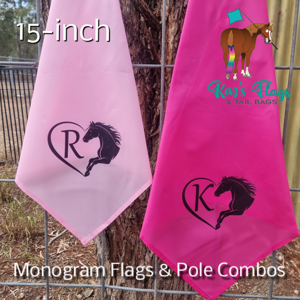 Horsemanship Monogram 15-inch Training Flag & Pole Combo Range
