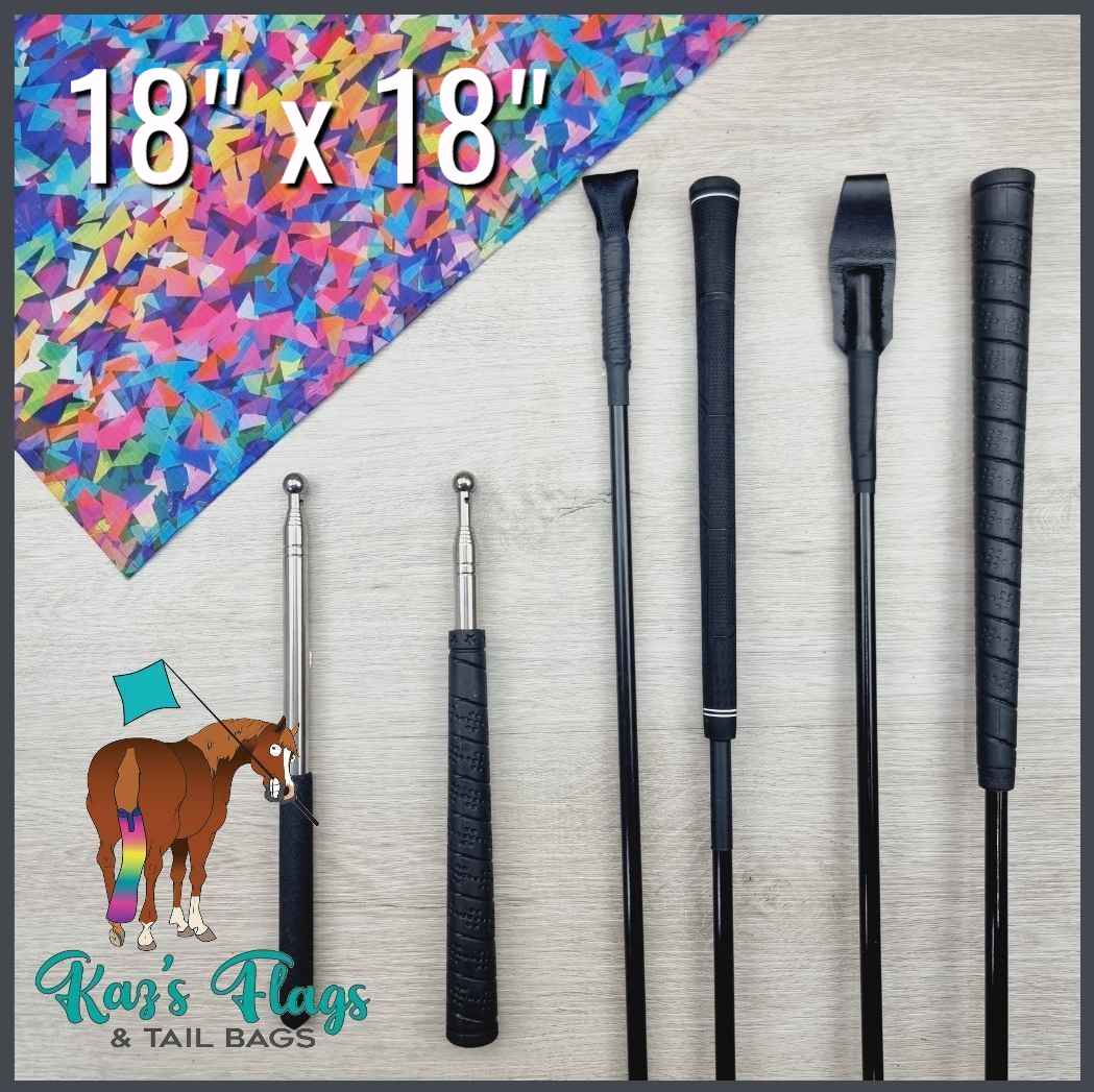 18"x 18" Patterned Flag & Pole Combo Range