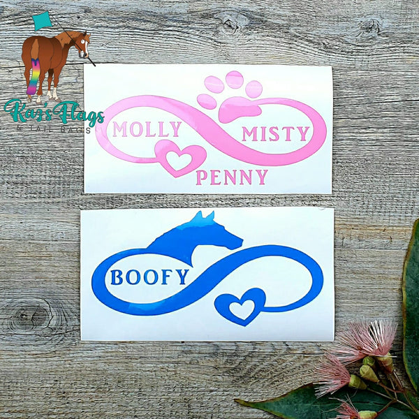 horse and dog sticker