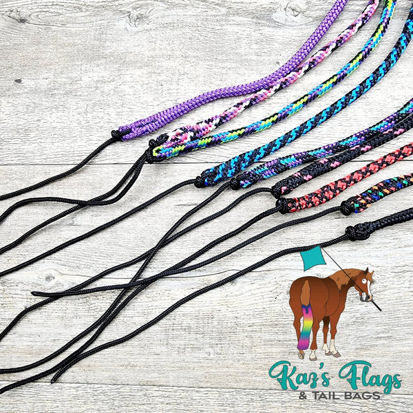 Horse whip strings different colours