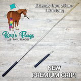 Lightweight flag telescopic horse training pole