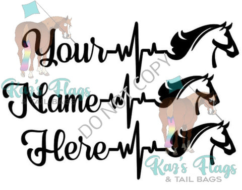 Horse Vinyl Sticker - Forever Connected Too