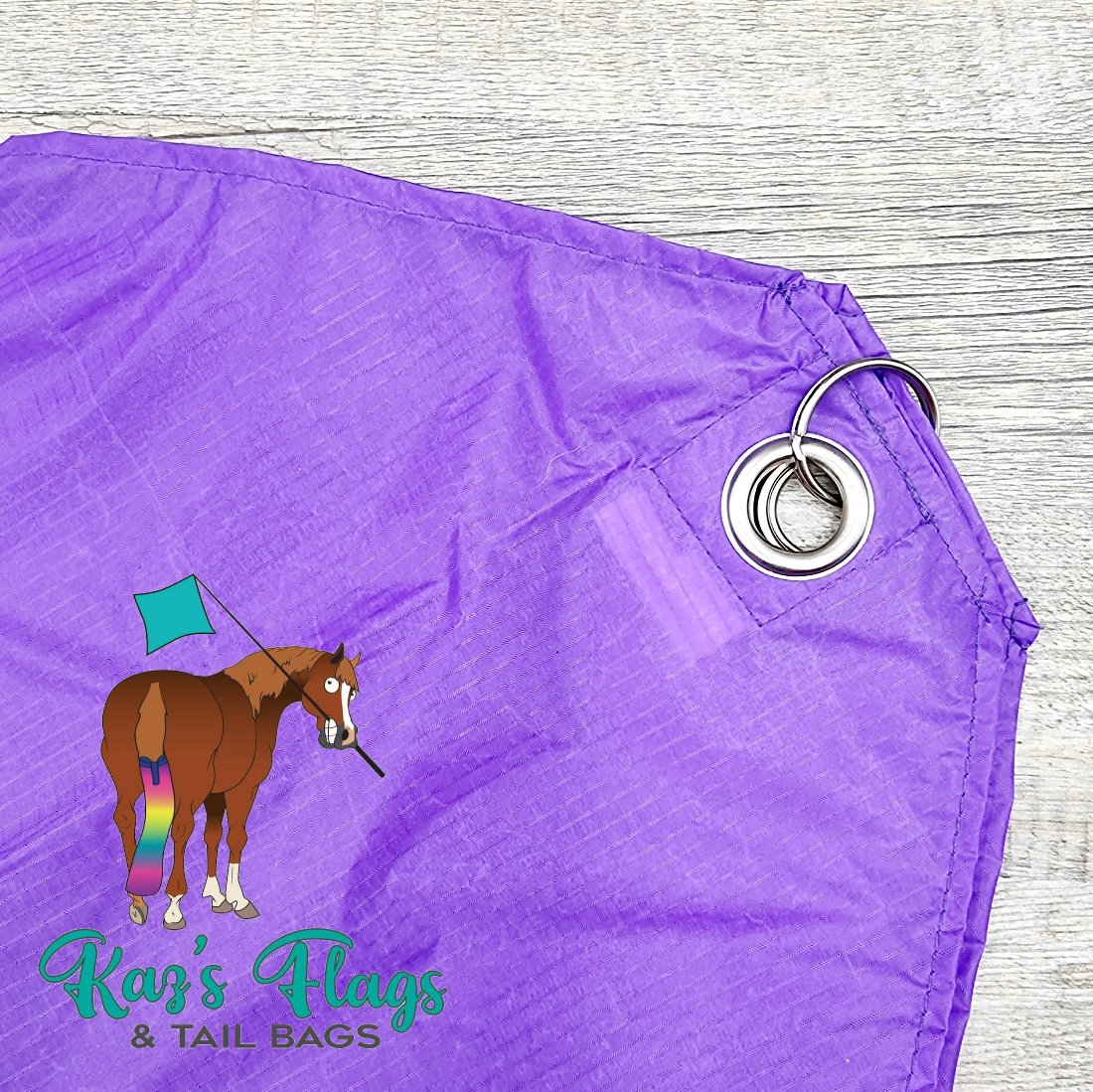 Horse train flag Bag Flag in purple