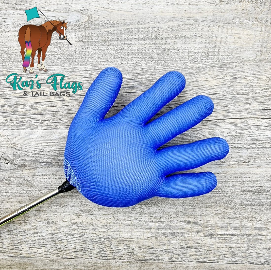 blue Reach and Teach Horse Training Tool Kaz's Flags