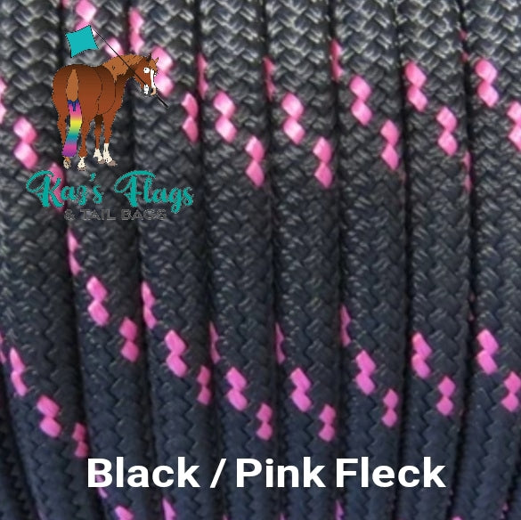 Whip string black with pink fleck