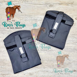 Two Wide rugless tail bag for horses