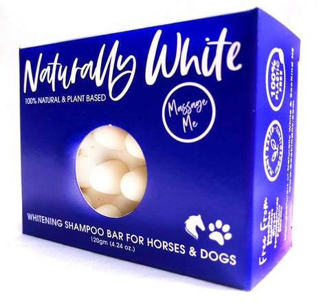 NATURALLY WHITE - Whitening Shampoo Massage Bar for Horses and Dogs