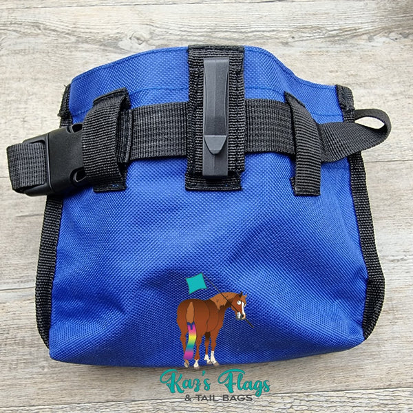 horse treat pouch backside of